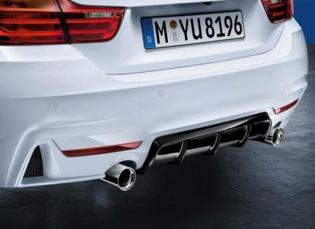 BMW M Perfomance difúzor pre zadný nárazník matná čierna - BMW F32 F33 F36
