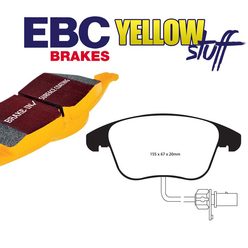 Brzdové platničky pre kotúč 314mm predné so senzorom EBC Yellowstuff