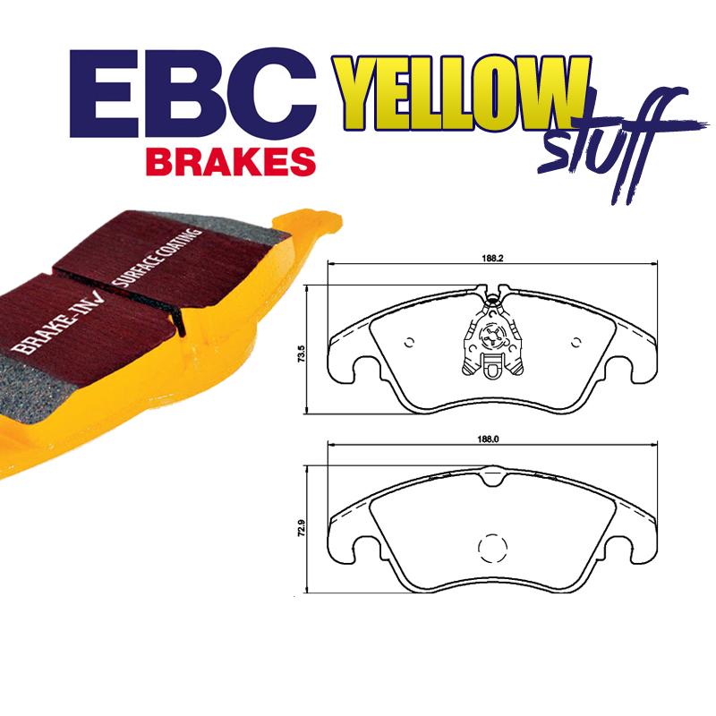Brzdové platničky pre kotúč 320mm a 345mm predné EBC YELLOWstuff