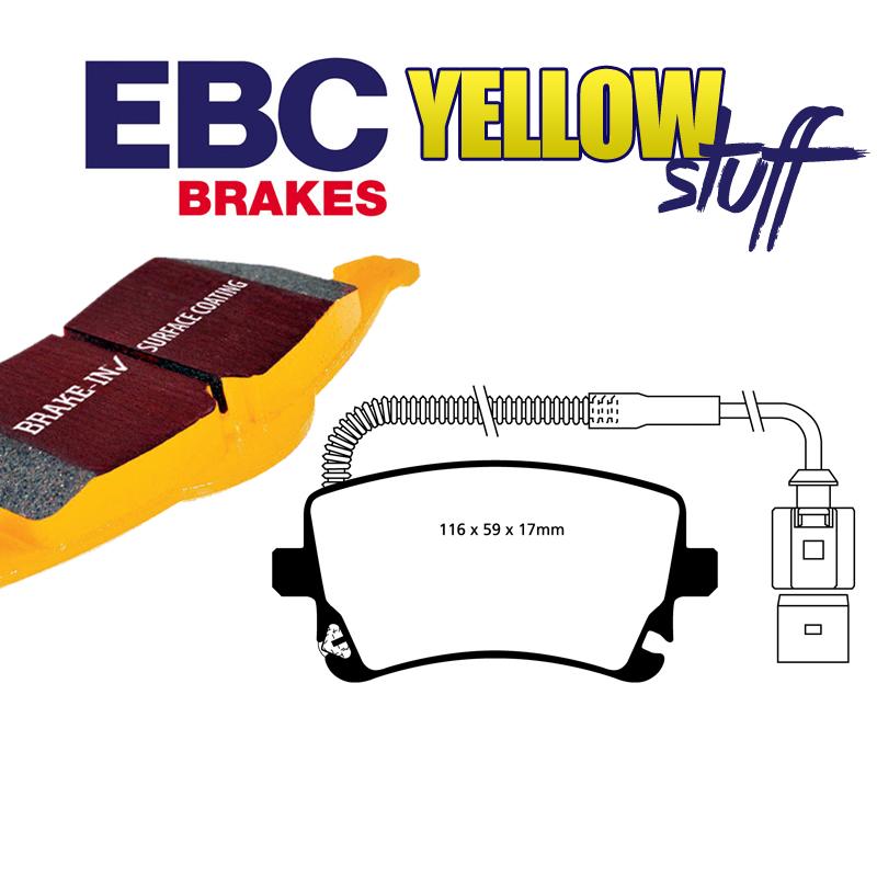 Brzdové platničky pre kotúč 330mm zadné EBC Yellowstuff
