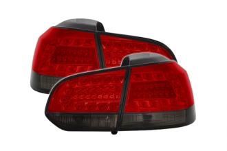 Zadné LED svetlá VW Golf 6 červené- dymové