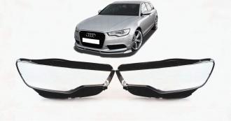 Kryty svetlometov plexi Audi A6 C7 facelift