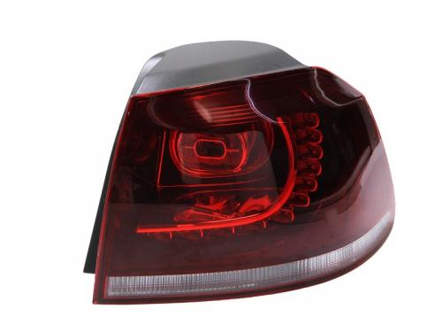Zadné LED svetlo (verzia GTI), vonkajšie, komplet - VW Golf 6 (11.09-11.13) Pravé